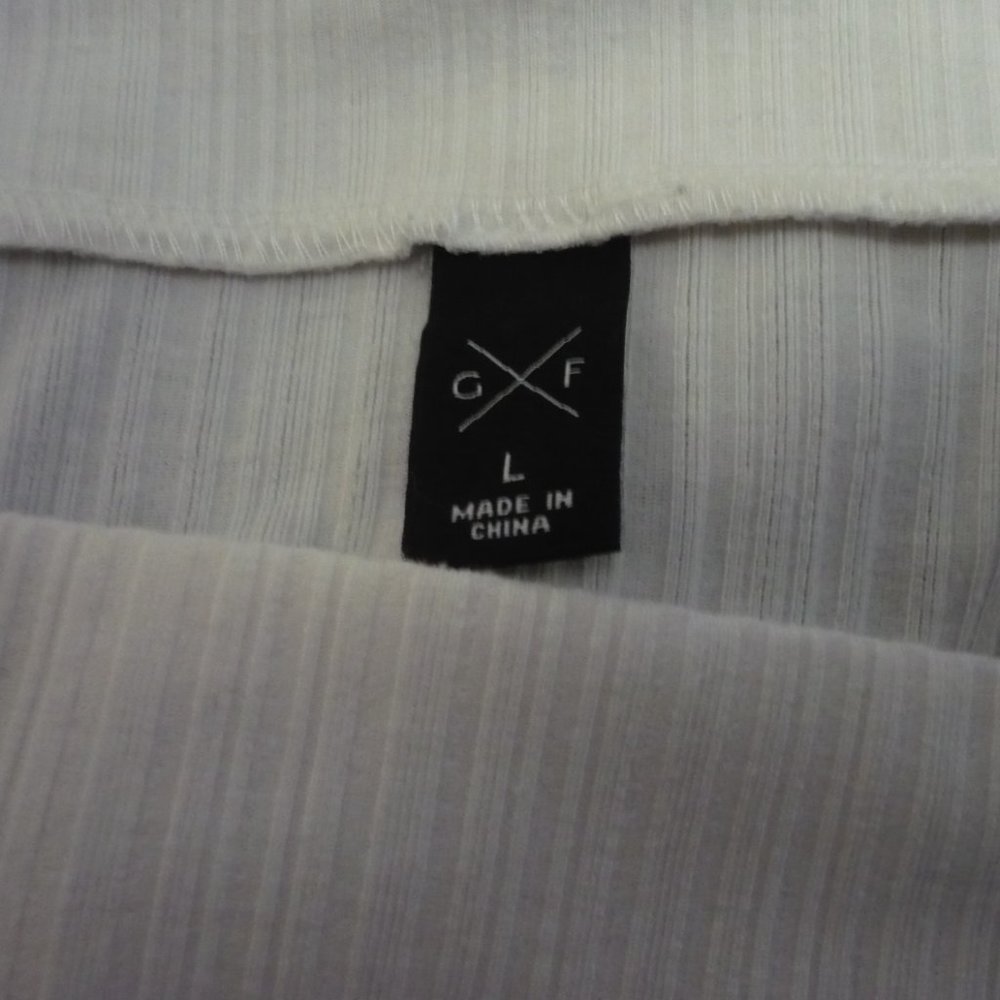Gentle Fawn White Cold Shoulder Top Rayon Blend Size L - Picture 8 of 8
